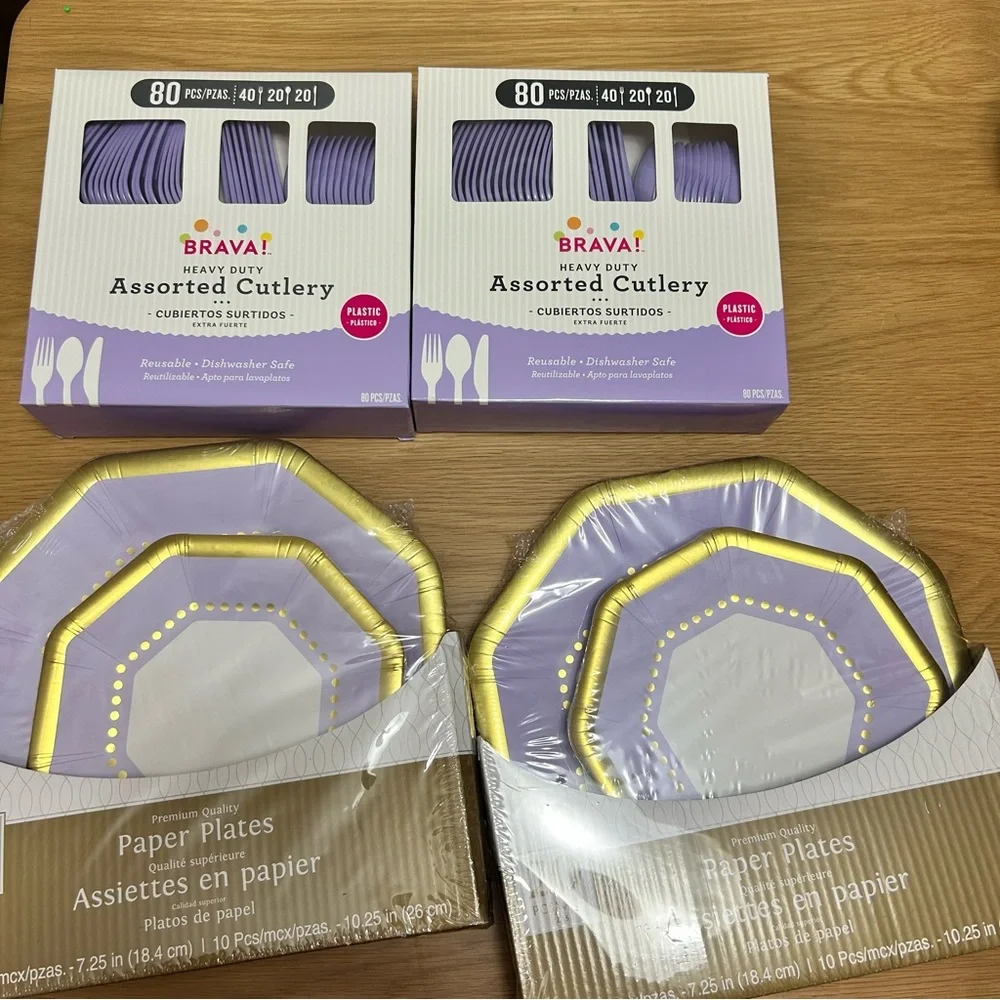 Lavender party supplies bundle